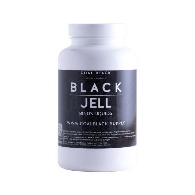 COAL BLACK - BLACK JELL:  Spezialgranulat zur Liquidation der Flüssigkeiten bei Tätowierung