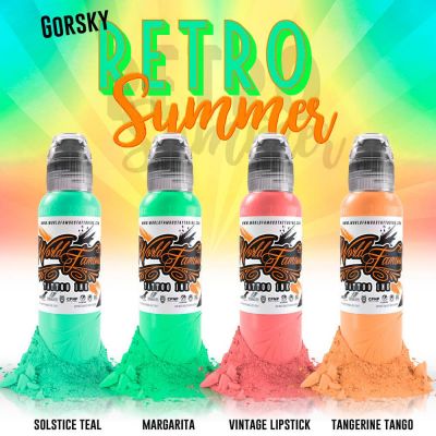 Tattoo Farbe WORLD FAMOUS - GORSKY'S RETRO SUMMER SET