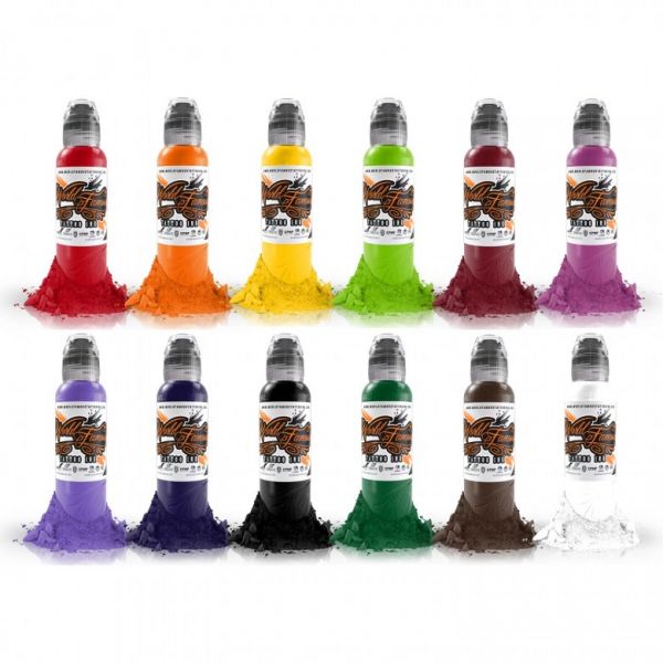 Tattoo Farbe World Famous - 12 Primary Colour Set