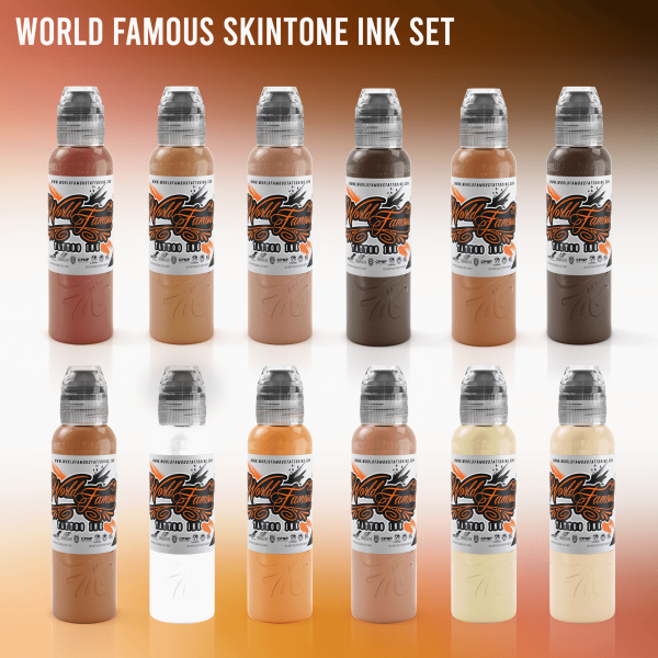 TATTOO FARBEN World Famous - WORLD FAMOUS - SKINTONE INK SET
